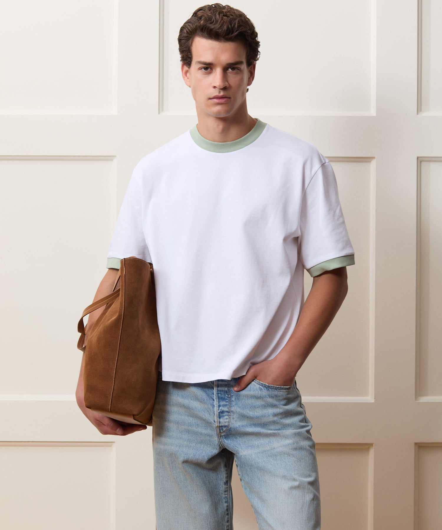 Boxy Jersey Ringer Tee in Simply White – Todd Snyder