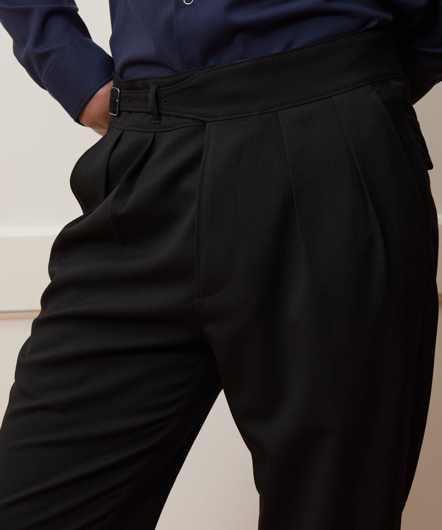 Italian Gabardine Single Belt Gurkha Trouser
