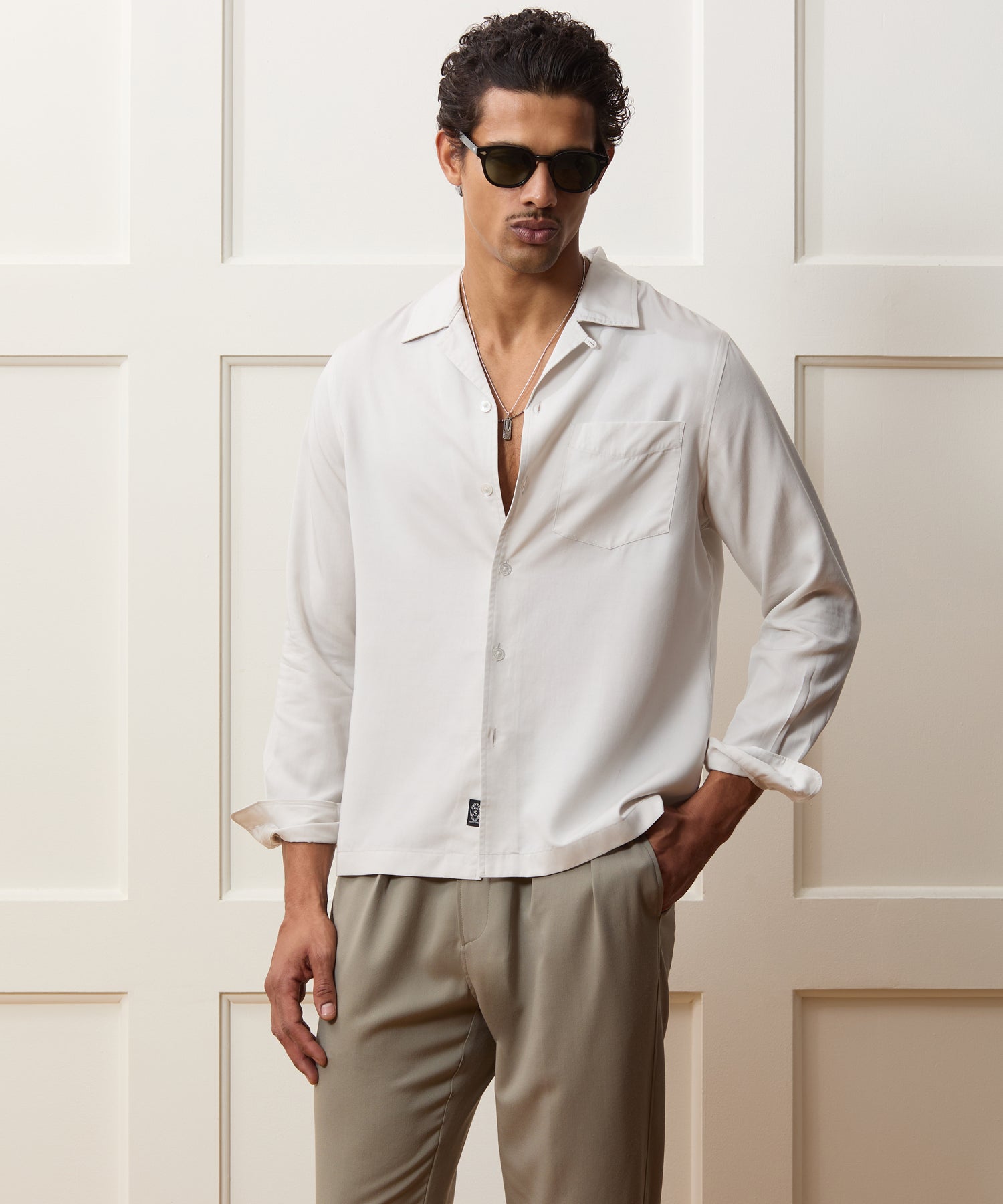 Sueded Tencel Hollywood Shirt in Cream – Todd Snyder