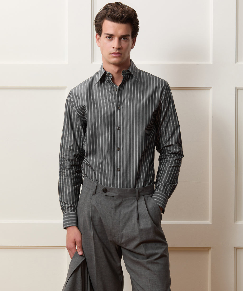 Poplin Long Point Collar Dress Shirt
