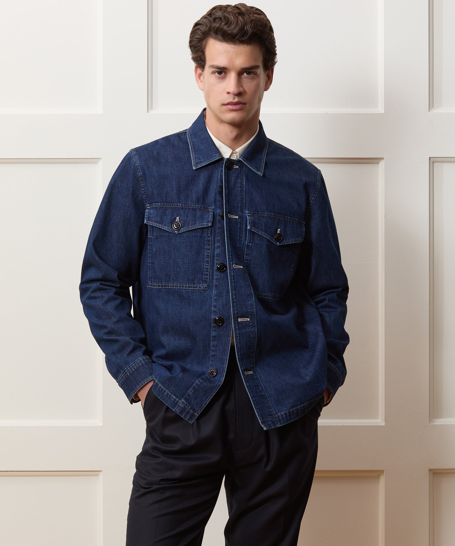 Denim Military Overshirt in Indigo – Todd Snyder