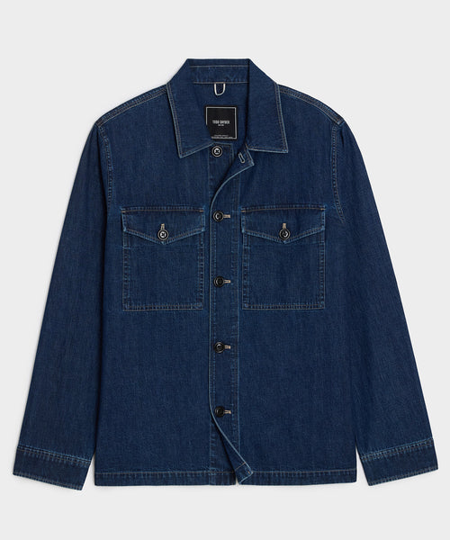 Denim Military Overshirt in Indigo – Todd Snyder