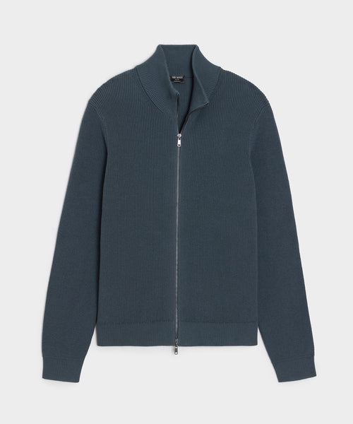 Beechwood Full-Zip Sweater in Dark Graphite – Todd Snyder