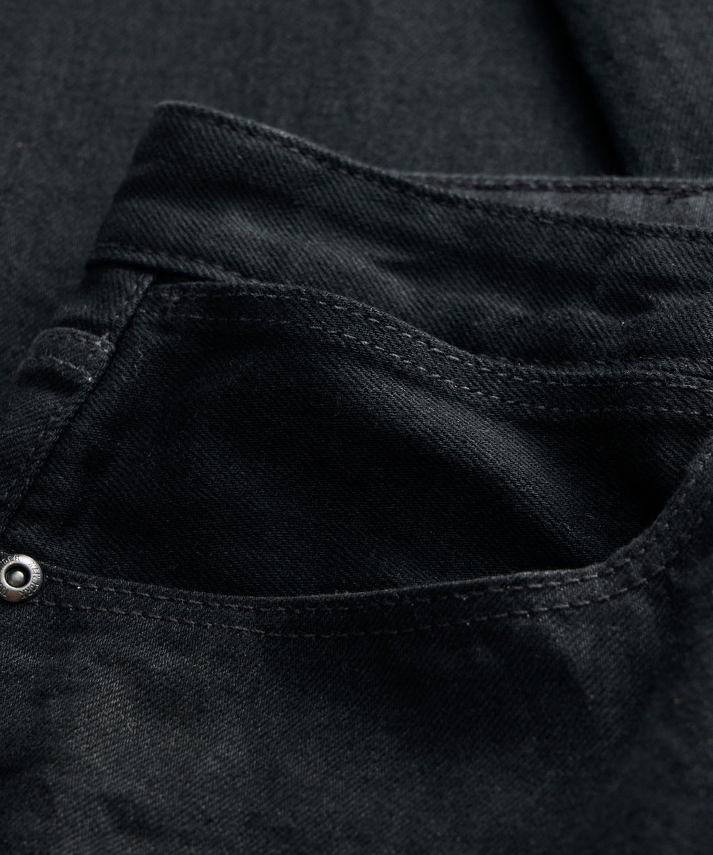 Slim Japanese Selvedge Stretch Jean in Black