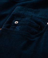 Straight Fit 5-Pocket Corduroy Pant in Navy