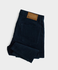 Straight Fit 5-Pocket Corduroy Pant in Navy