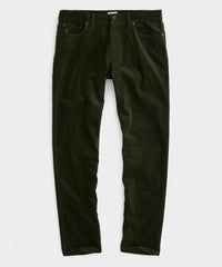 Straight Fit 5-Pocket Corduroy Pant in Olive
