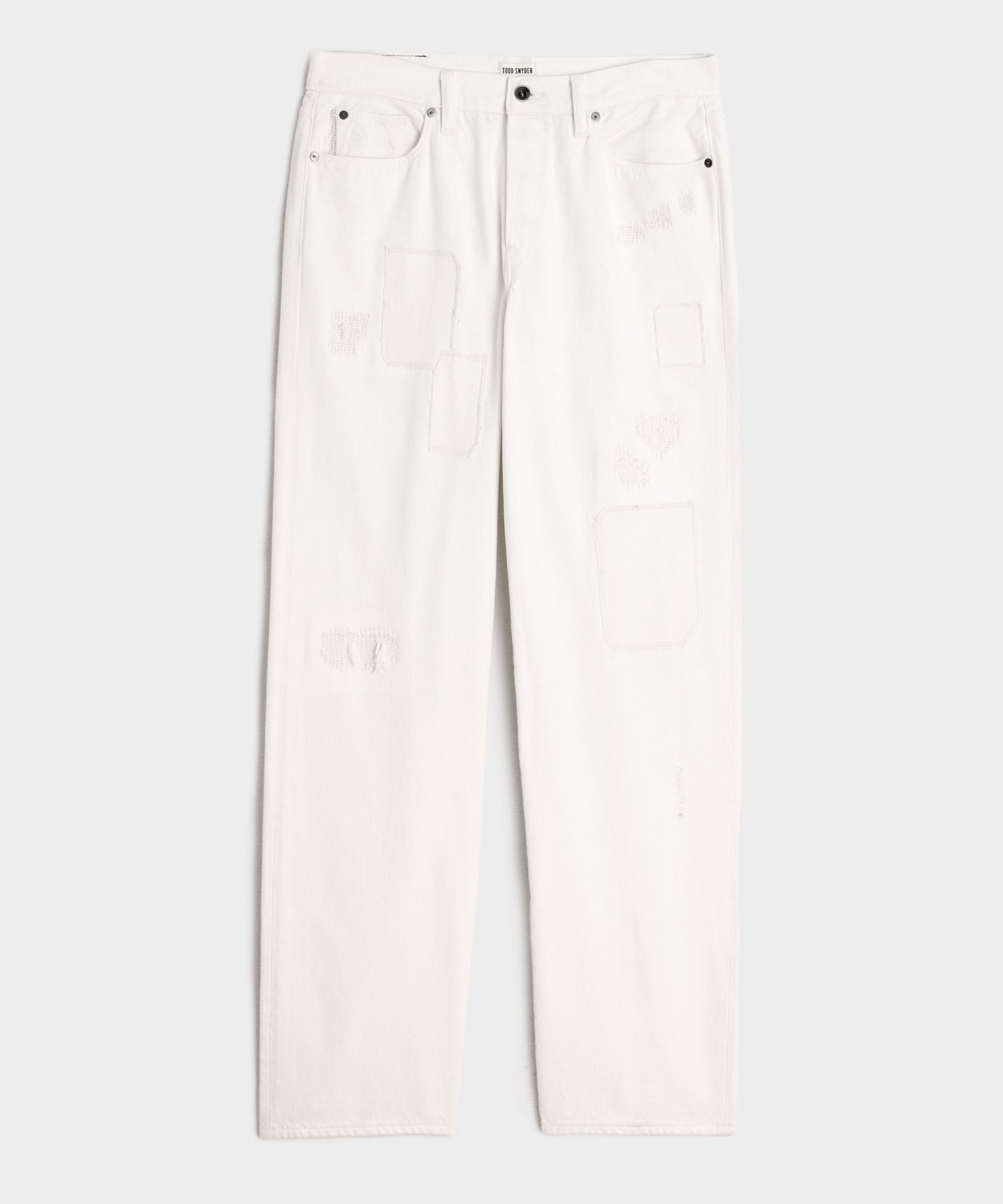 Relaxed Selvedge Jean in Distressed White – Todd Snyder
