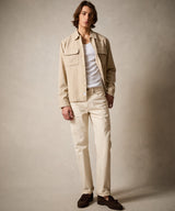 Italian Wool-Cashmere Field Shirt in Cream