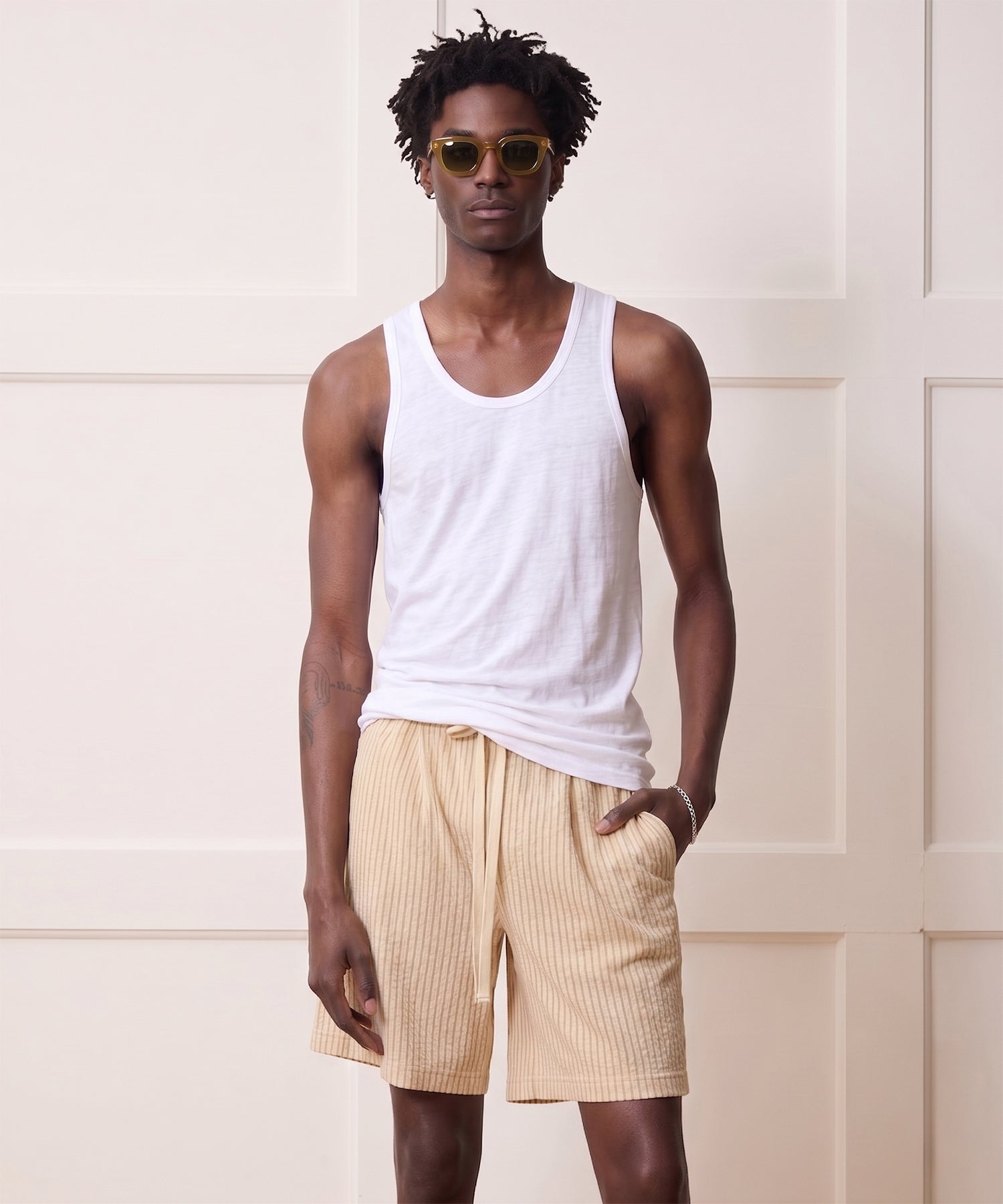 Linen Tank Top in White – Todd Snyder