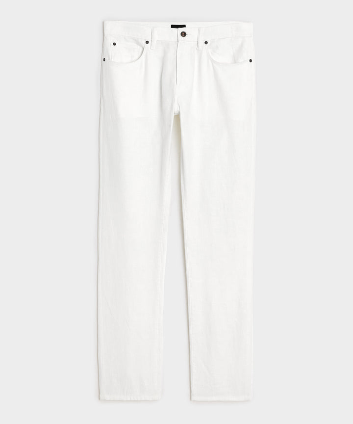 Slim 5-Pocket Linen Pant