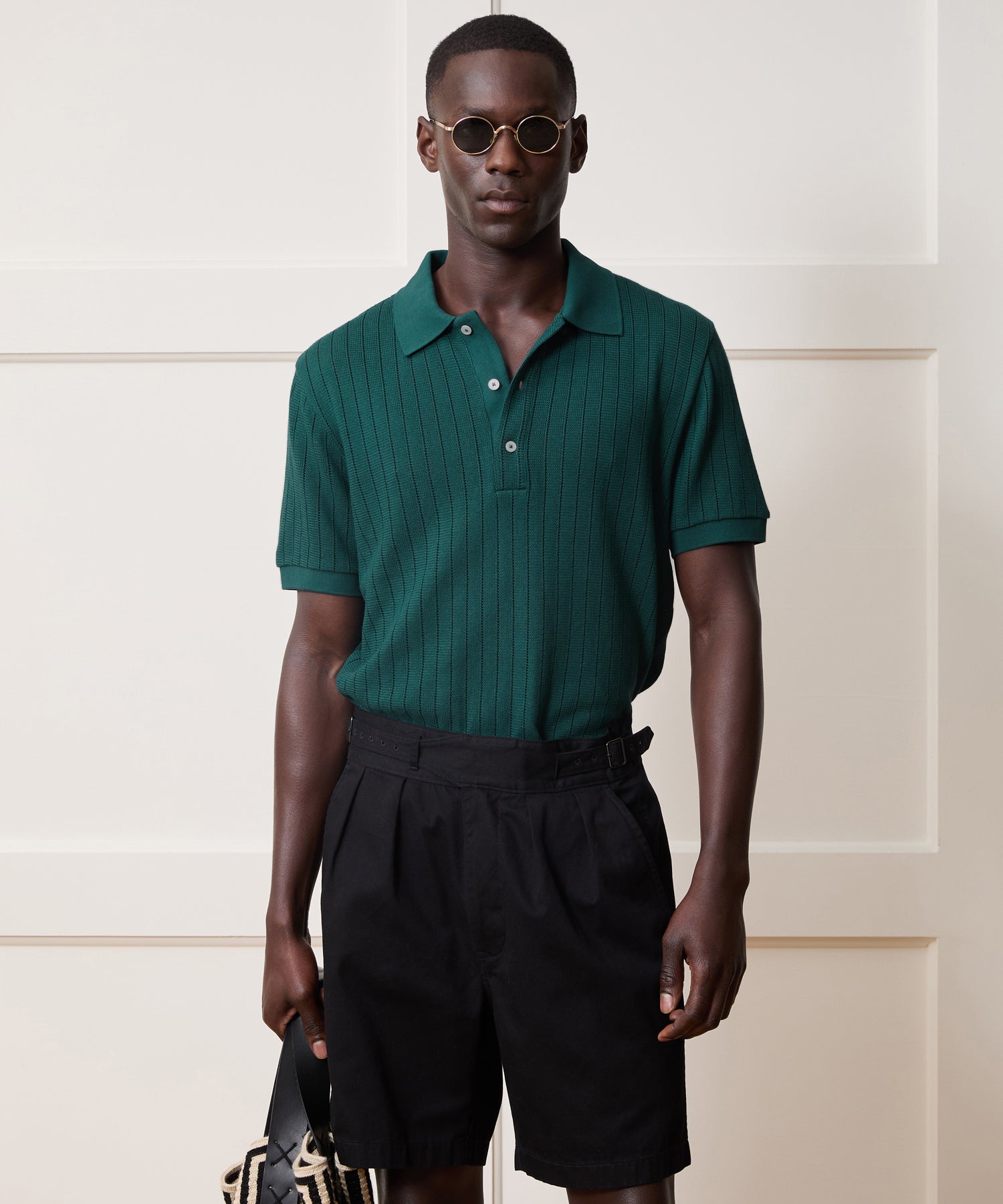 Hemingway Polo in Teal Noir – Todd Snyder