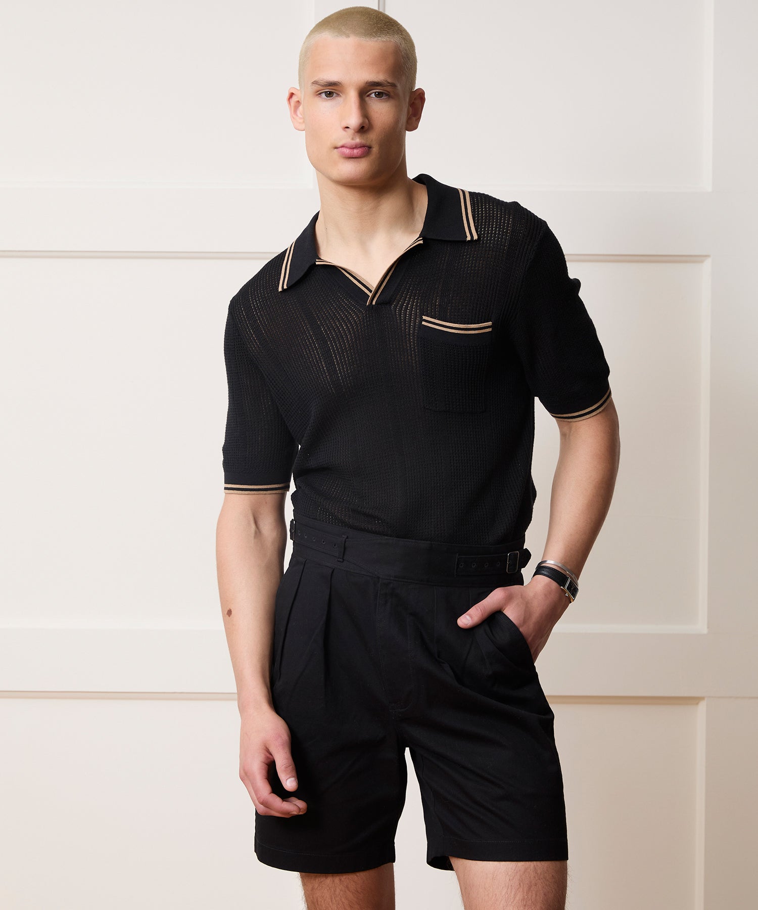 Harbor Montauk Sweater Polo in Black – Todd Snyder