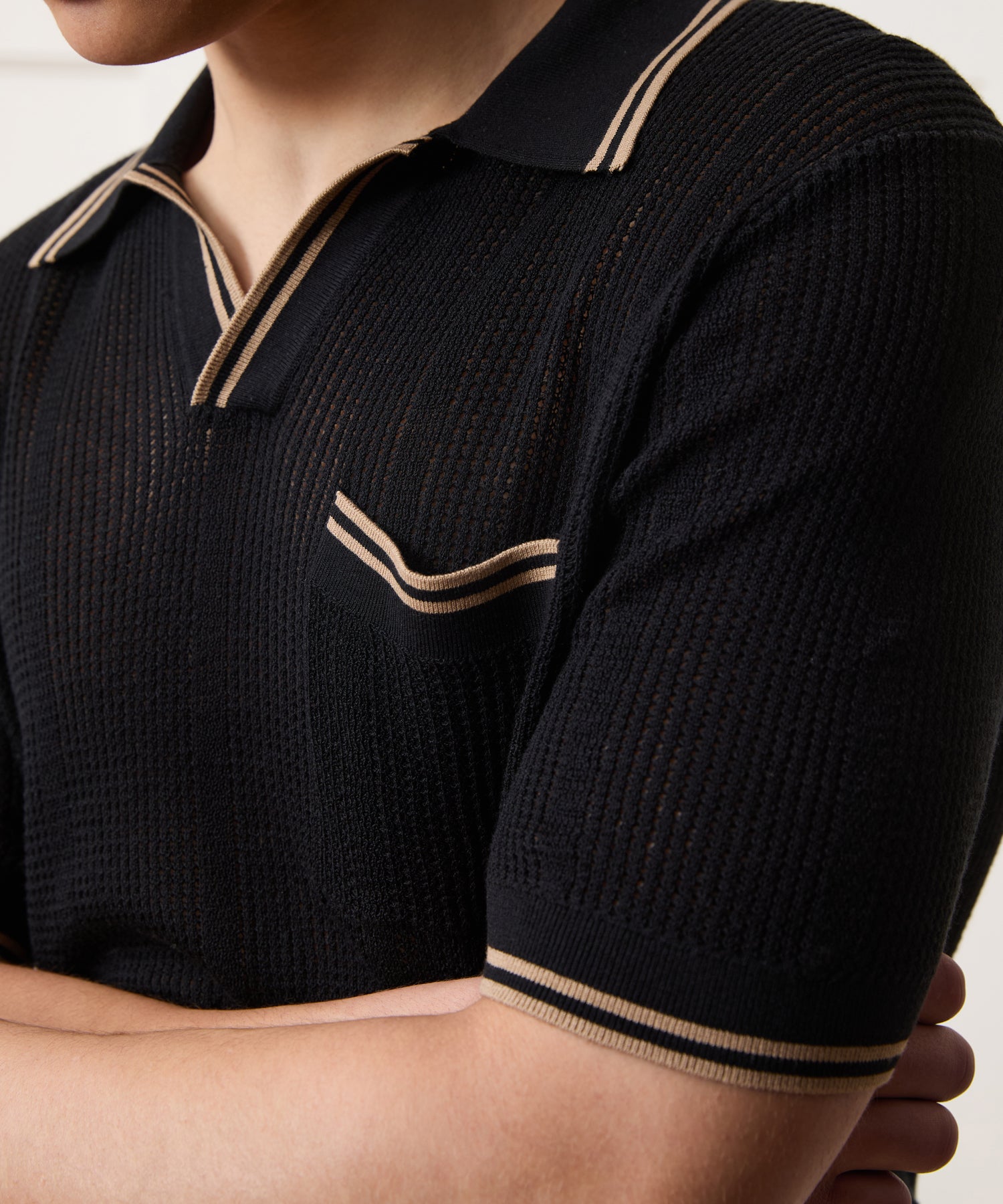 Harbor Montauk Sweater Polo in Black – Todd Snyder