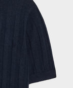 Ribbed Linen-Cotton Henley Sweater