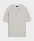 Ribbed Linen-Cotton Henley Sweater