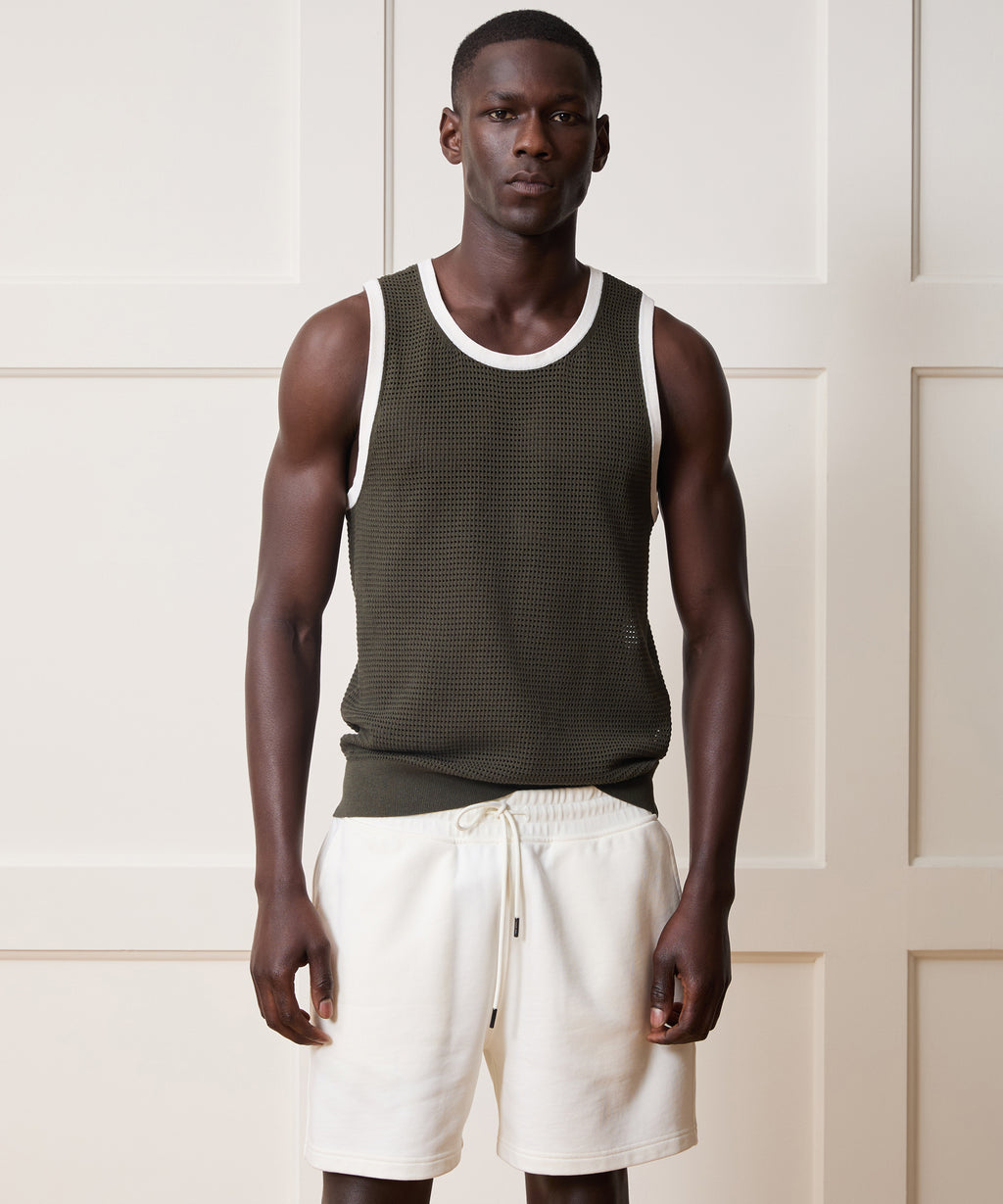 Tipped Luxe Mesh Tank