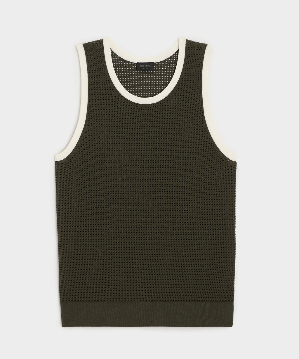 Tipped Luxe Mesh Tank