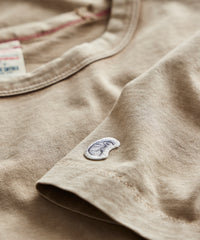 Sun-Faded Champion Basic Jersey Tee in Toasted Almond