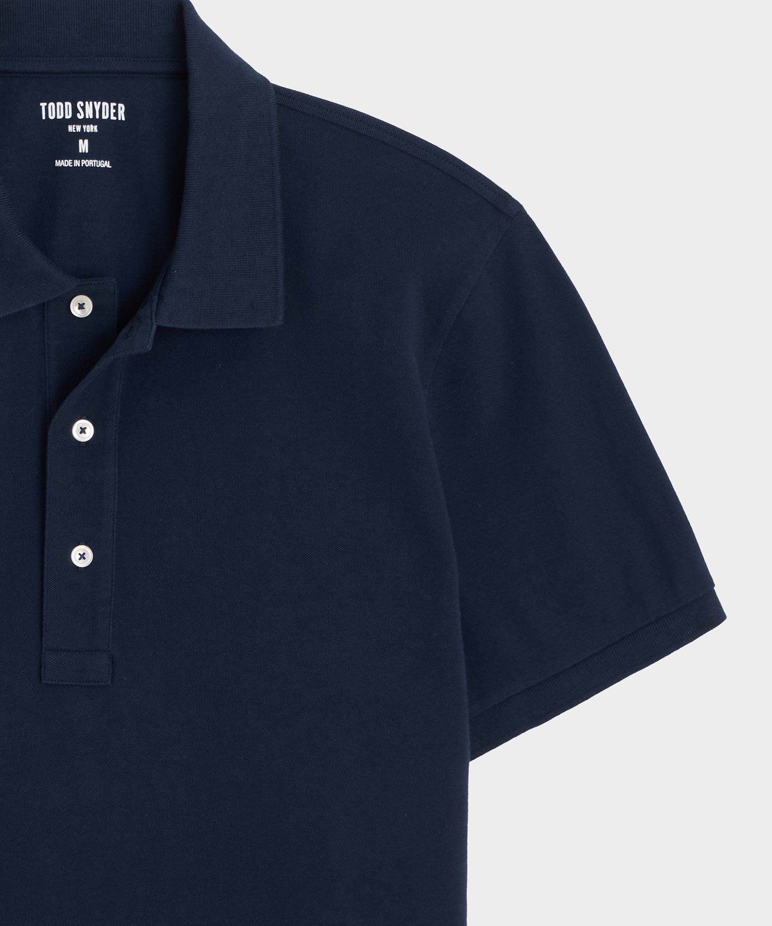 Cotton Pique Polo in Classic Navy – Todd Snyder