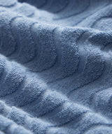 Wave Jacquard Terry Pant in Steel Blue