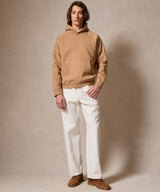 Cotton-Camelhair Fleece Hoodie in Camel