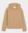 Cotton-Camelhair Fleece Hoodie in Camel