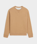 Cotton-Camelhair Fleece Sweatshirt in Camel