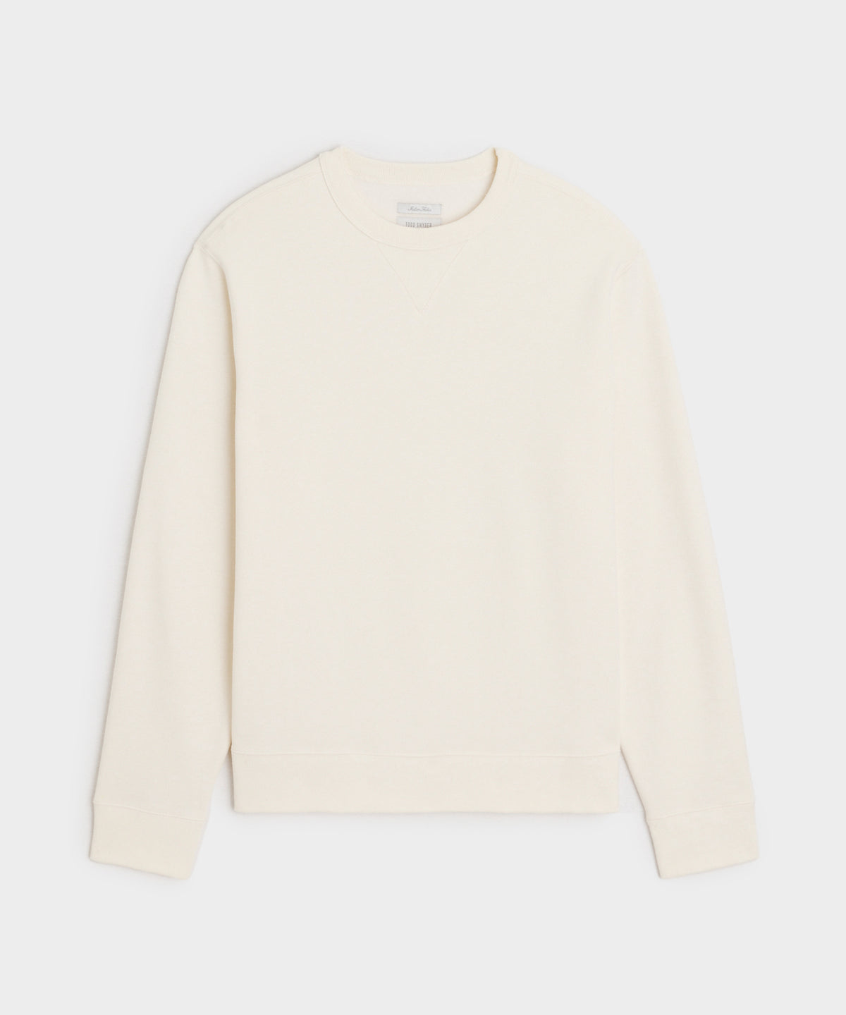 Cotton-Camelhair Fleece Sweatshirt in Vintage White