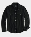 Wool Cashmere Military Shirt in Black