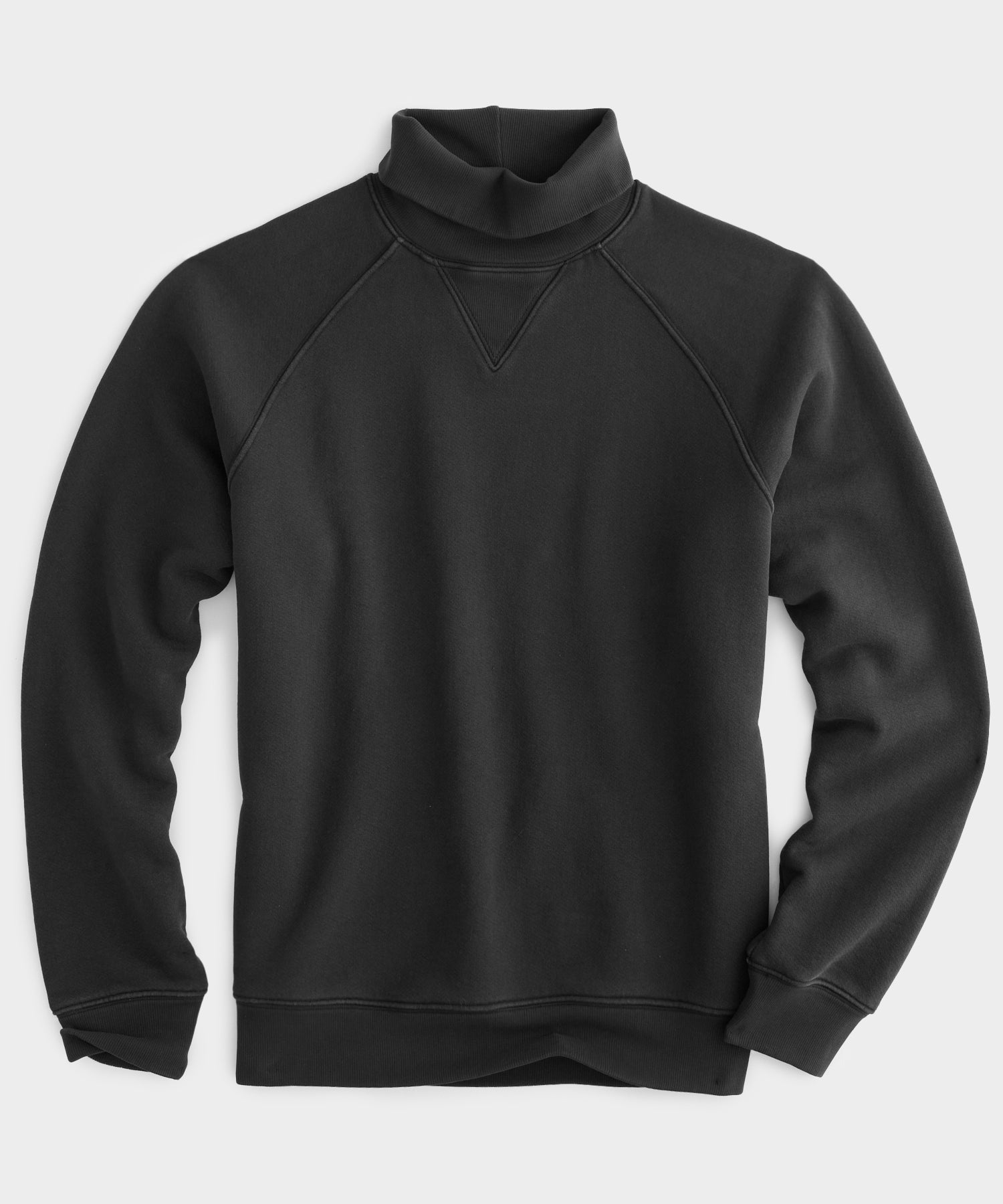 Made in L.A. Fleece Turtleneck Sweatshirt in Faded Black