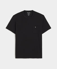 Made in L.A. Homespun Slub Pocket T-Shirt in Black