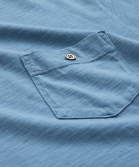 Made in L.A. Homespun Slub Pocket T-Shirt in Blue Chip