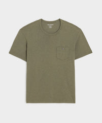 Made in L.A. Homespun Slub Pocket T-Shirt in Olive