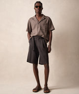 Relaxed Wool-Cotton Herringbone Montauk Polo