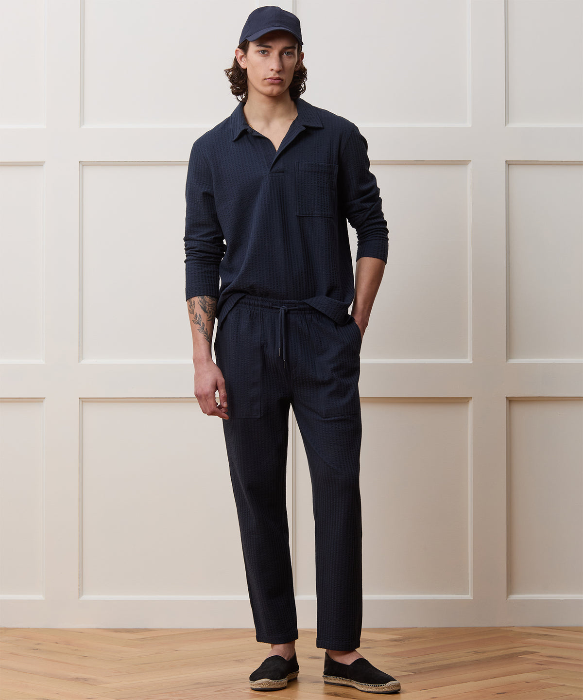 Relaxed Seersucker Pant