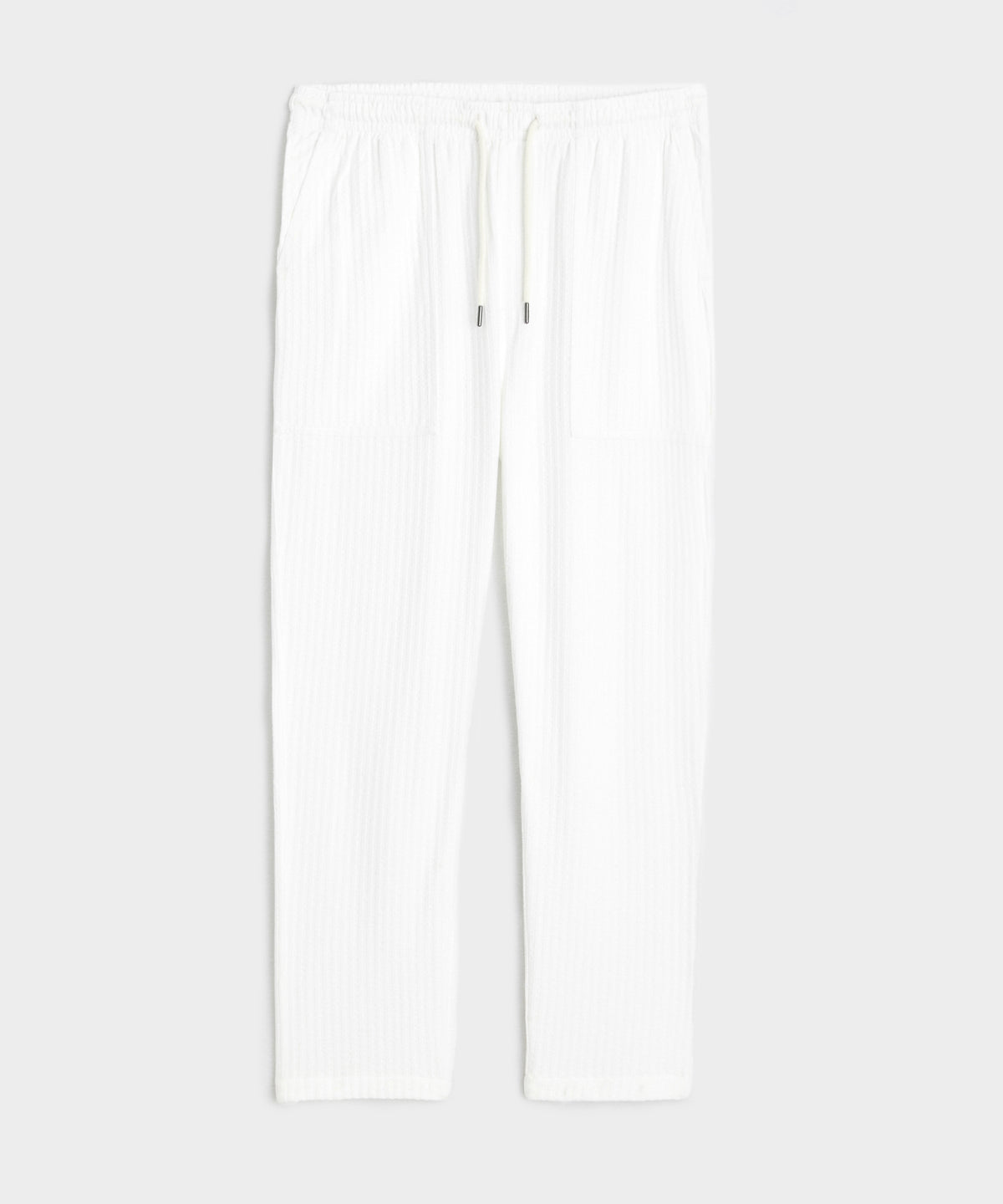 Knit Seersucker Pant in New White