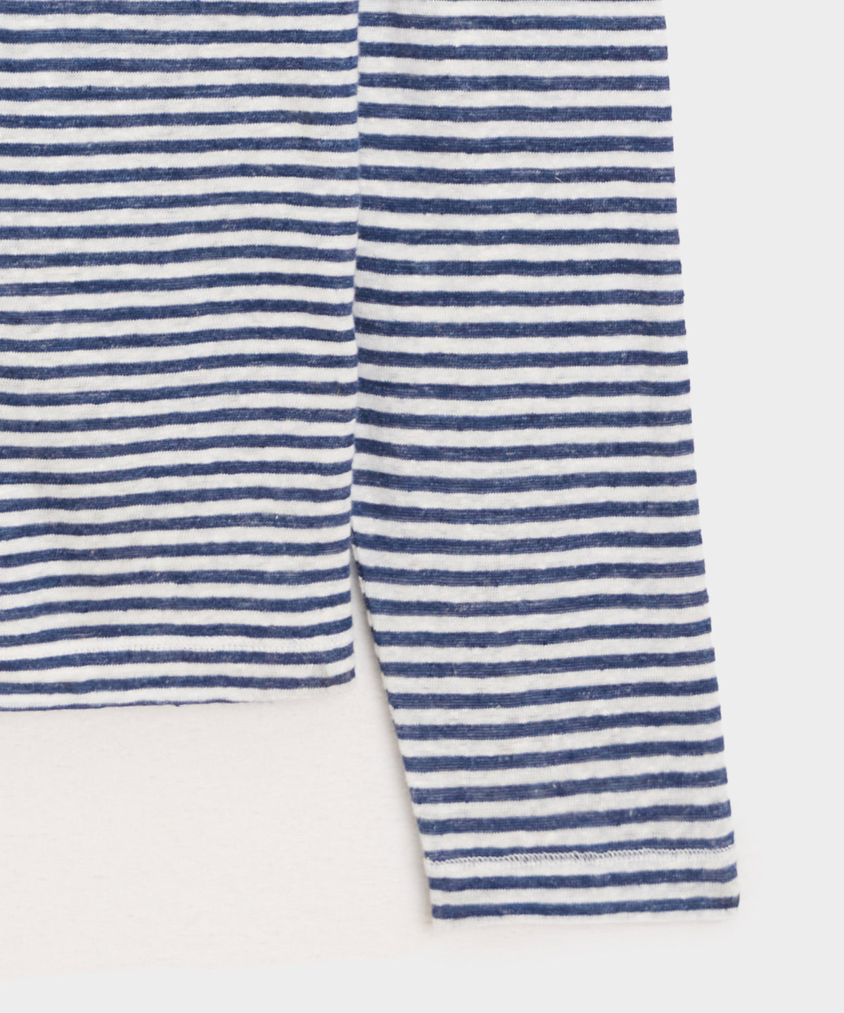 Linen Jersey Striped Pocket Tee