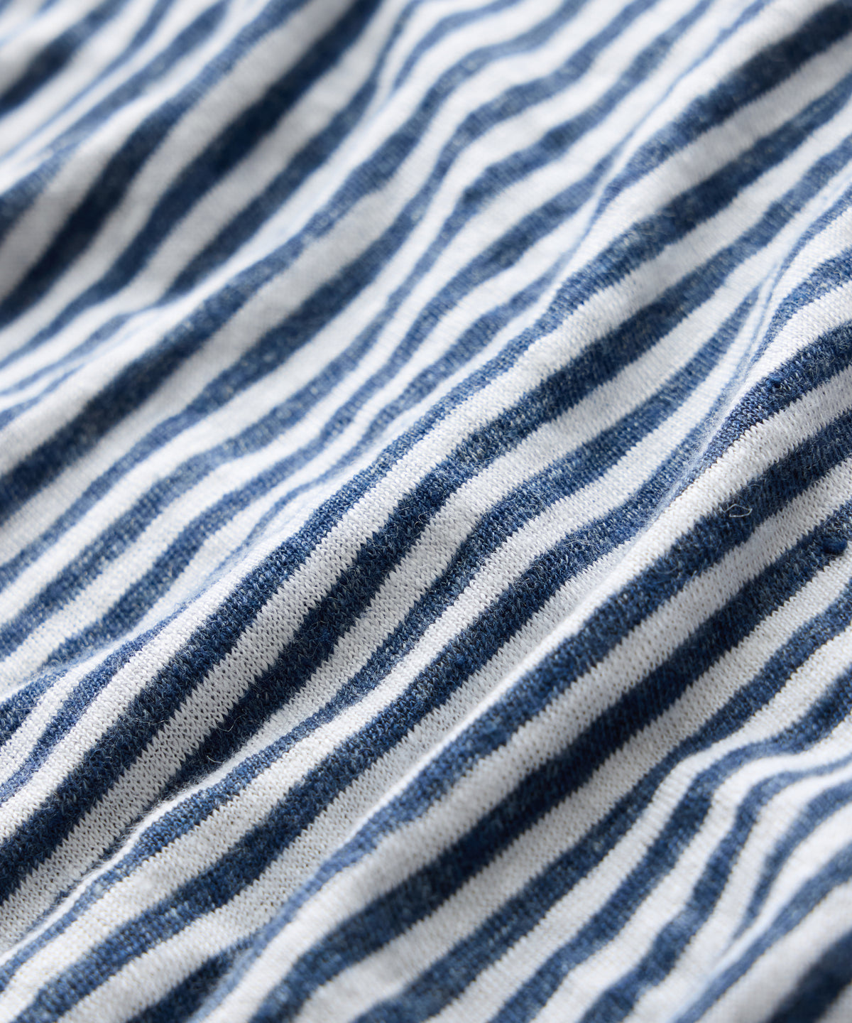 Linen Jersey Striped Pocket Tee