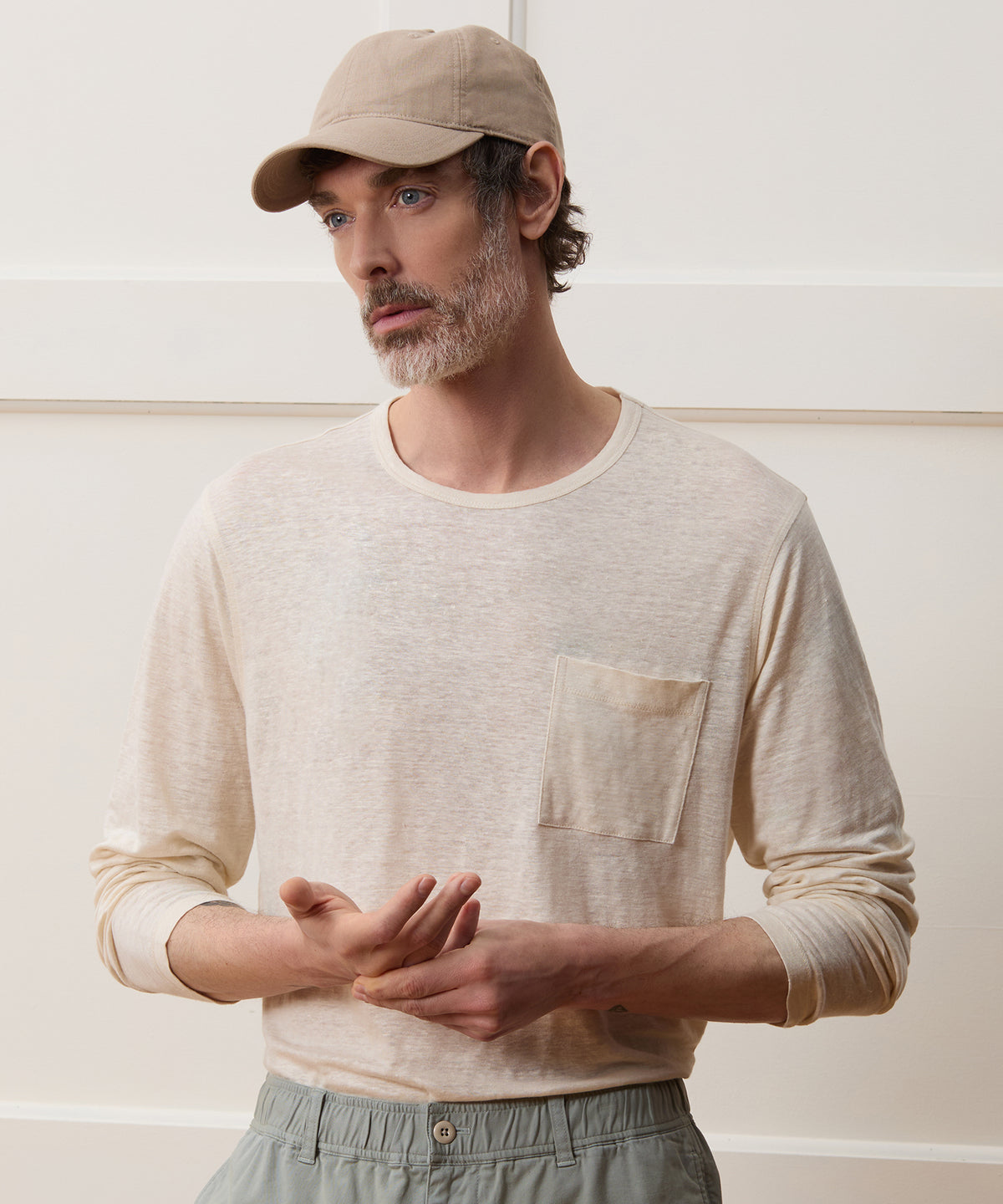 Linen Jersey Pocket Tee