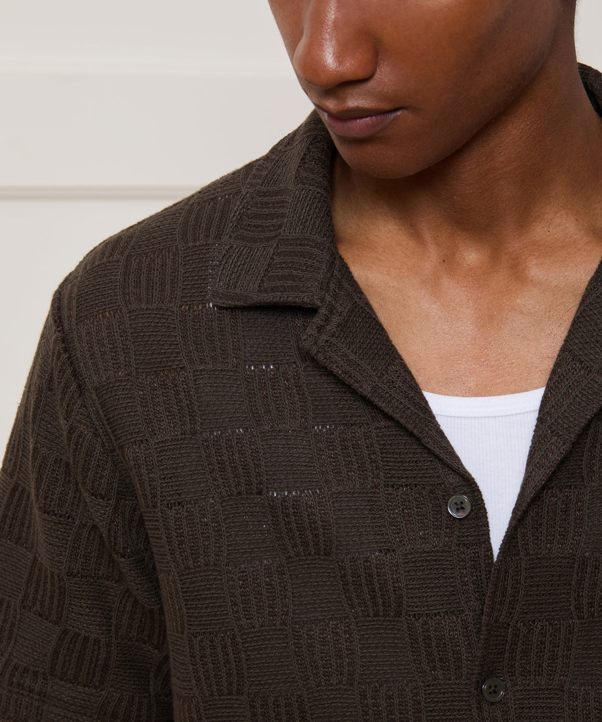 Relaxed Open-Knit Cabana Polo