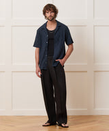 Relaxed Open-Knit Cabana Polo