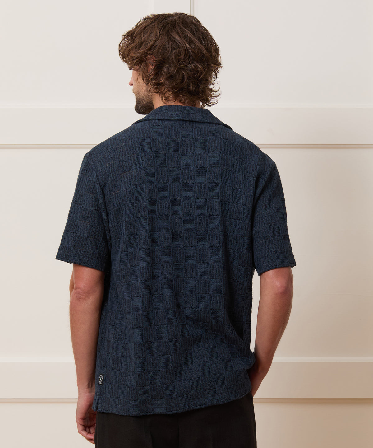 Relaxed Open-Knit Cabana Polo