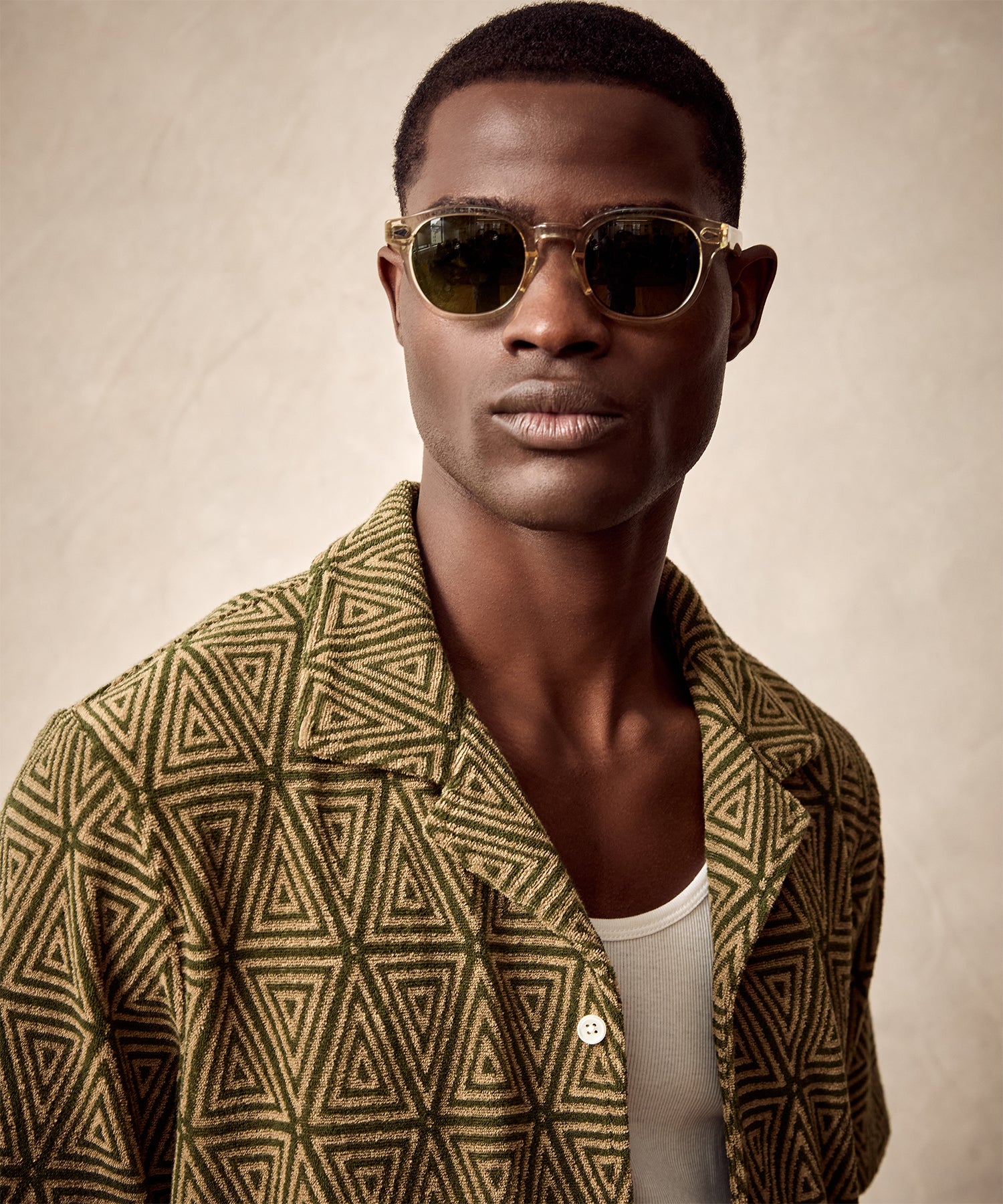 Terry Jacquard Cabana Polo Shirt in Green Leaf – Todd Snyder