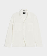 Herringbone Knit Overshirt in Bisque