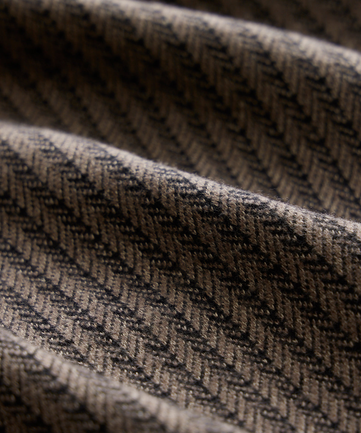 Double Knit Striped Overshirt in Vintage Brown