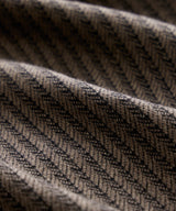 Double Knit Striped Overshirt in Vintage Brown