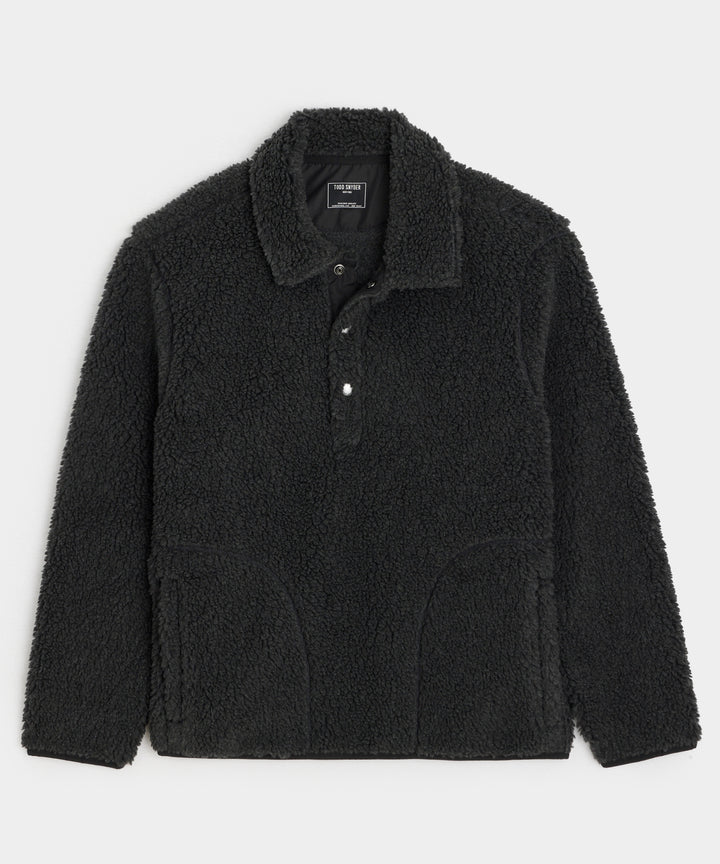 Sherpa Snap Pullover in Charcoal