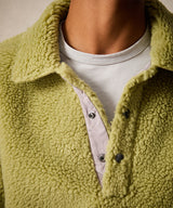 Sherpa Snap Pullover in Limeade