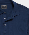 Long Sleeve Stretch Dress Pique Polo in Navy